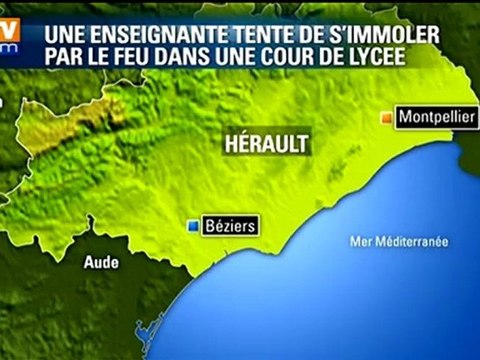 Une enseignante tente de s’immoler par le feu