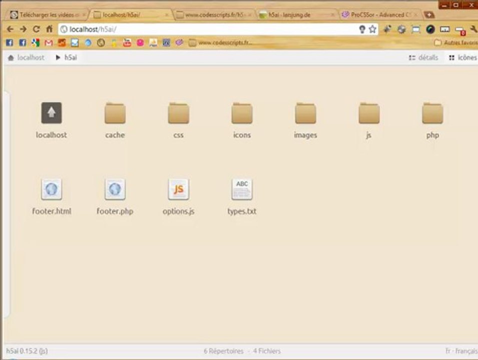 h5ai une application Apache avec HTML5 CSS3 et jQuery