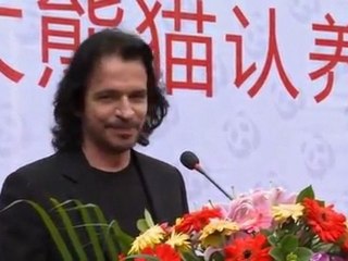 Greek musician Yanni adopts panda.