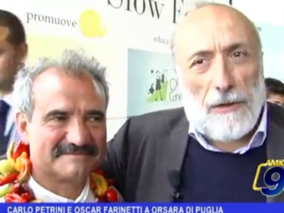 Carlo Petrini e Oscar Farinetti a Orsara di Puglia per Peppe Zullo
