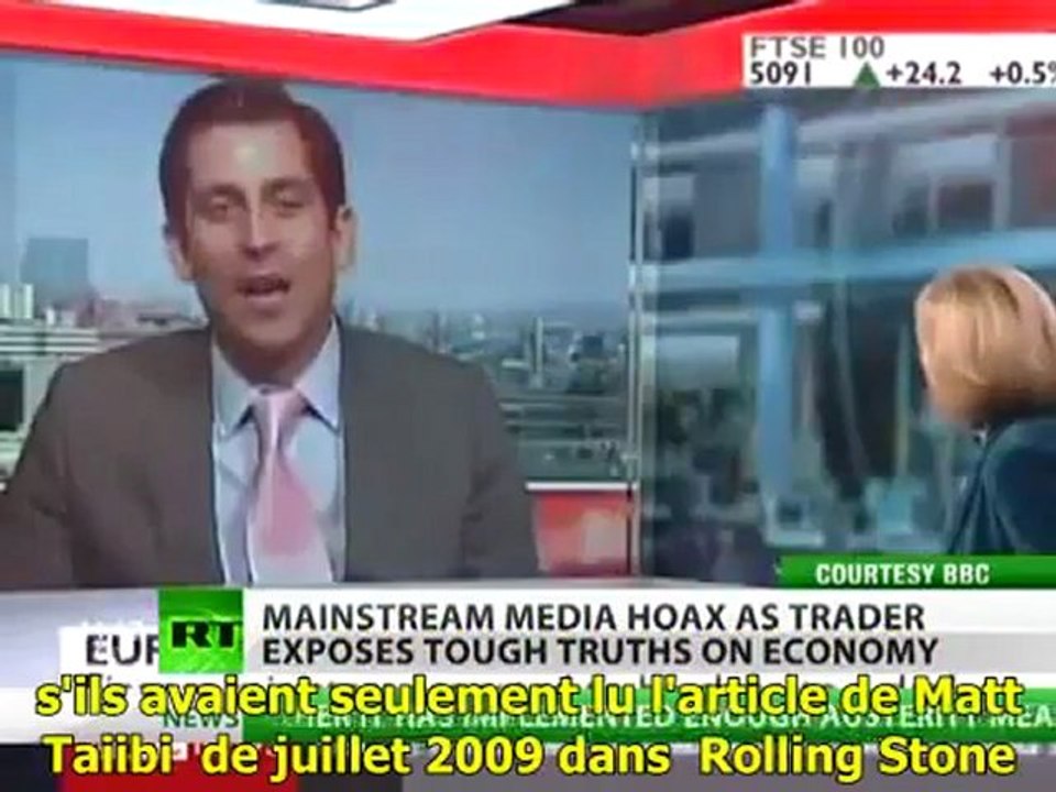 Analyse de l'intervention d'Alessio Rastani sur l'effondrement global du système financier