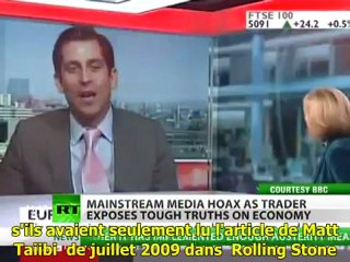 Analyse de l'intervention d'Alessio Rastani sur l'effondrement global du système financier