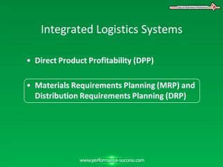 Distribution Resource Planning (DRP) and Logistics Systems