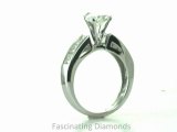 FDENS522HTR  Heart Shape Diamond Engagement Ring With Princess Cut Side Stones In Channel Setting