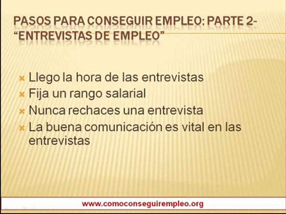 Pasos para Conseguir Empleo