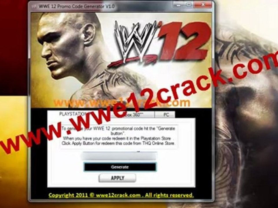 Get wwe12 PS3 redeem Code + Download link