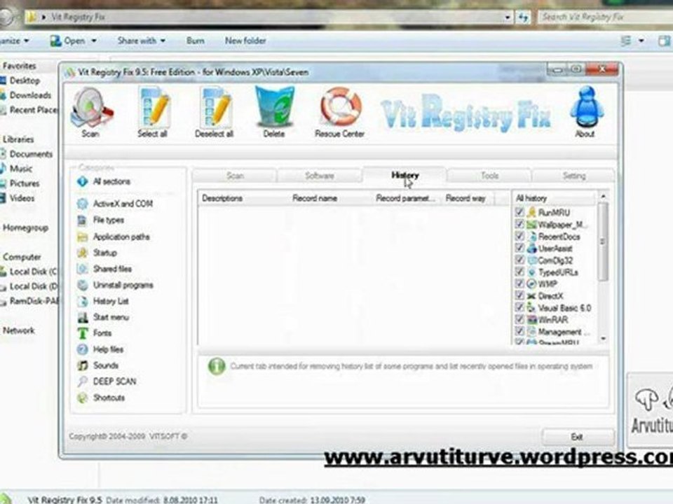 Registry Cleaner Vit Registry Fix Free Edition for Windows 7, Vista, XP