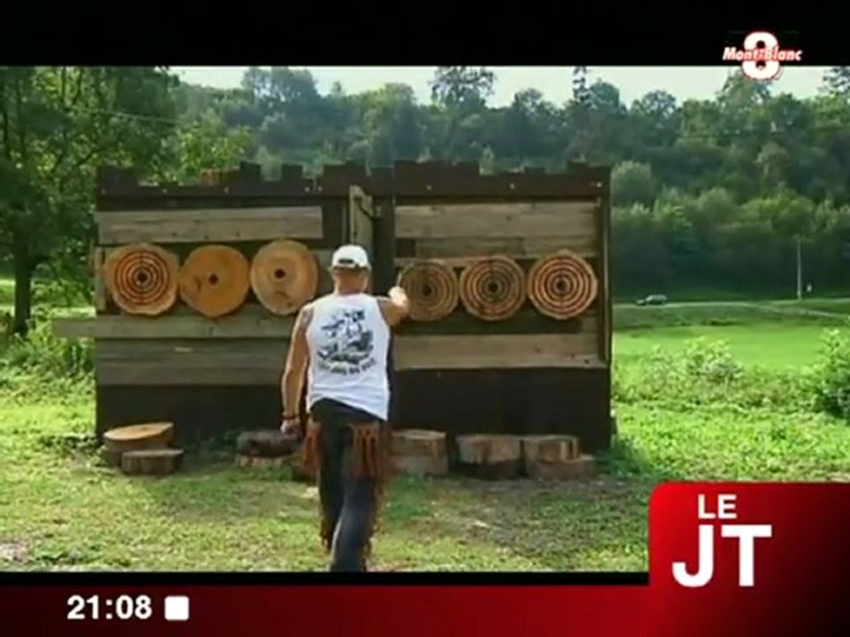 Christian Buttarello, champion de lancer de haches (Savoie)
