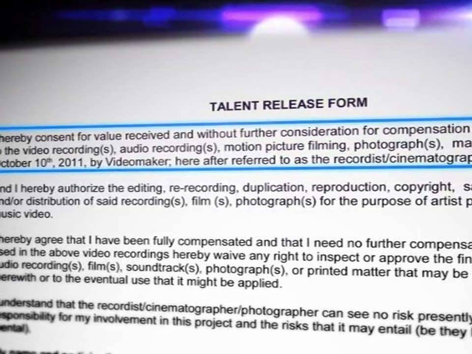 Contracts for Music Videos