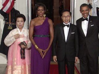 Lee arrives at White House state dinner