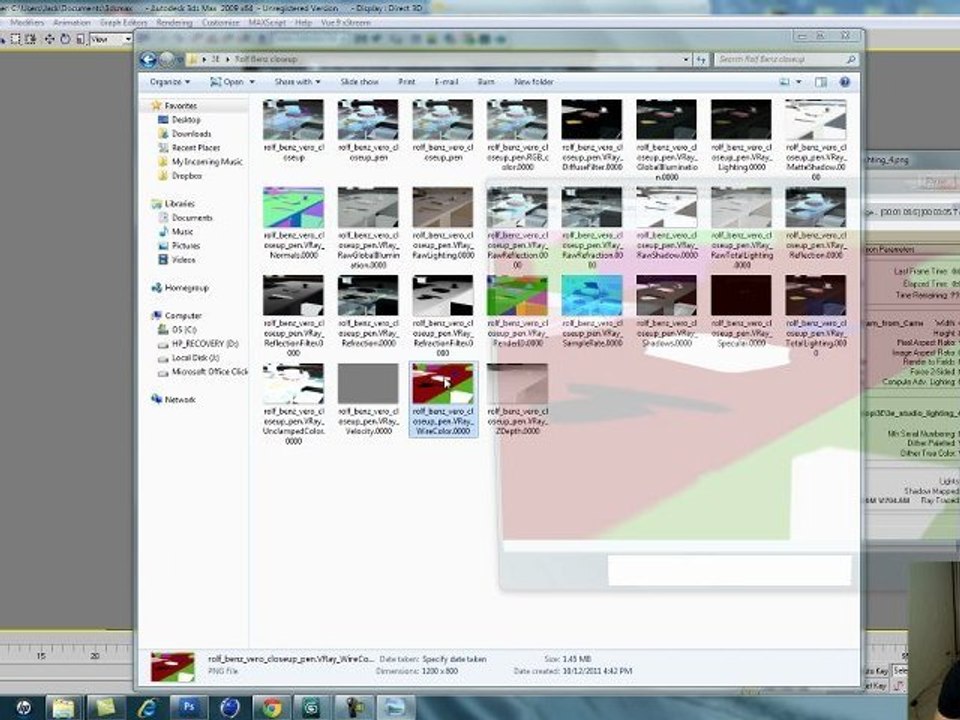 VRayWireColor as Black and White MASK