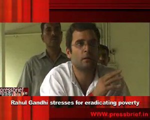 Rahul Gandhi stresses for eradicating poverty