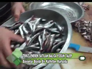 Temizlenerek Satılan Balığa Yoğun İlgi