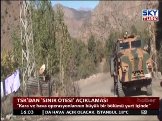 TSK'dan "Sınır Ötesi" Açıklaması