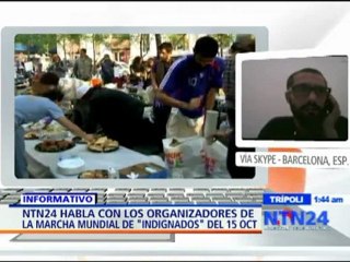 NTN24 habla con los organizadores de la marcha mundial de “indignados” el 15 de Octubre
