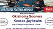 Watch Oklahoma Sooners at Kansas Jayhawks Tonight!