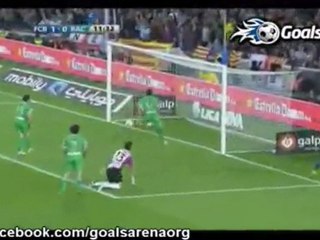 Barcelona 2-0 Racing Santander Goals 1st Half 15.10.2011
