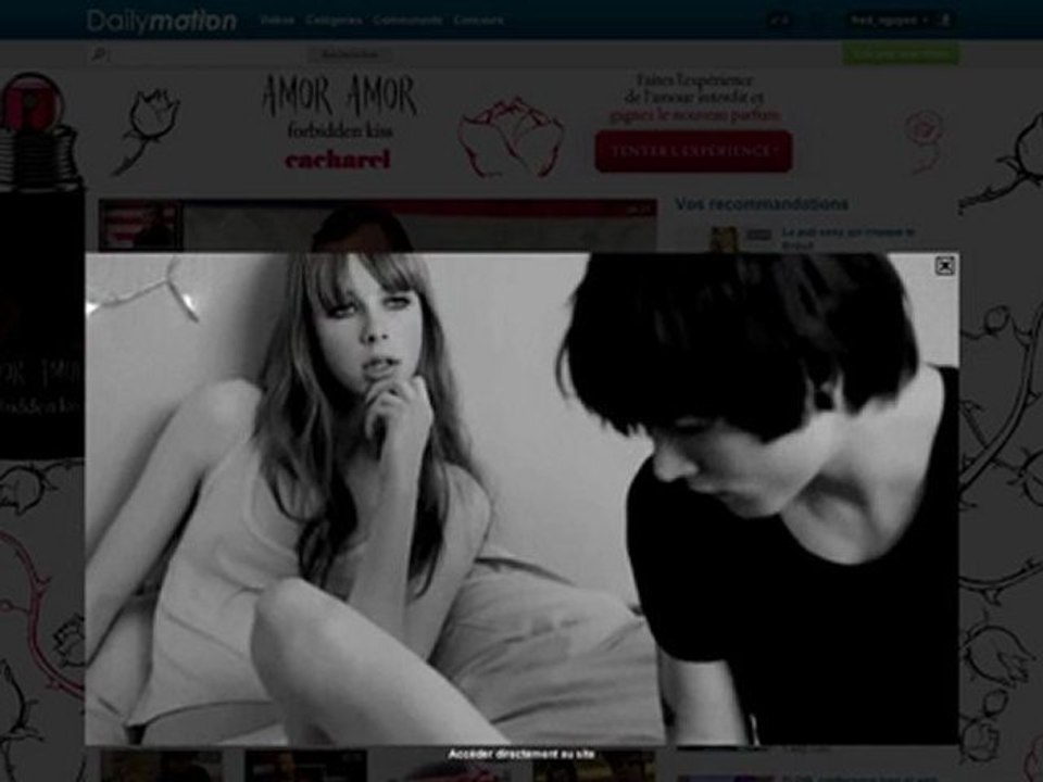 Habillage dynamique Cacharel sur Dailymotion. 15 octobre 2011