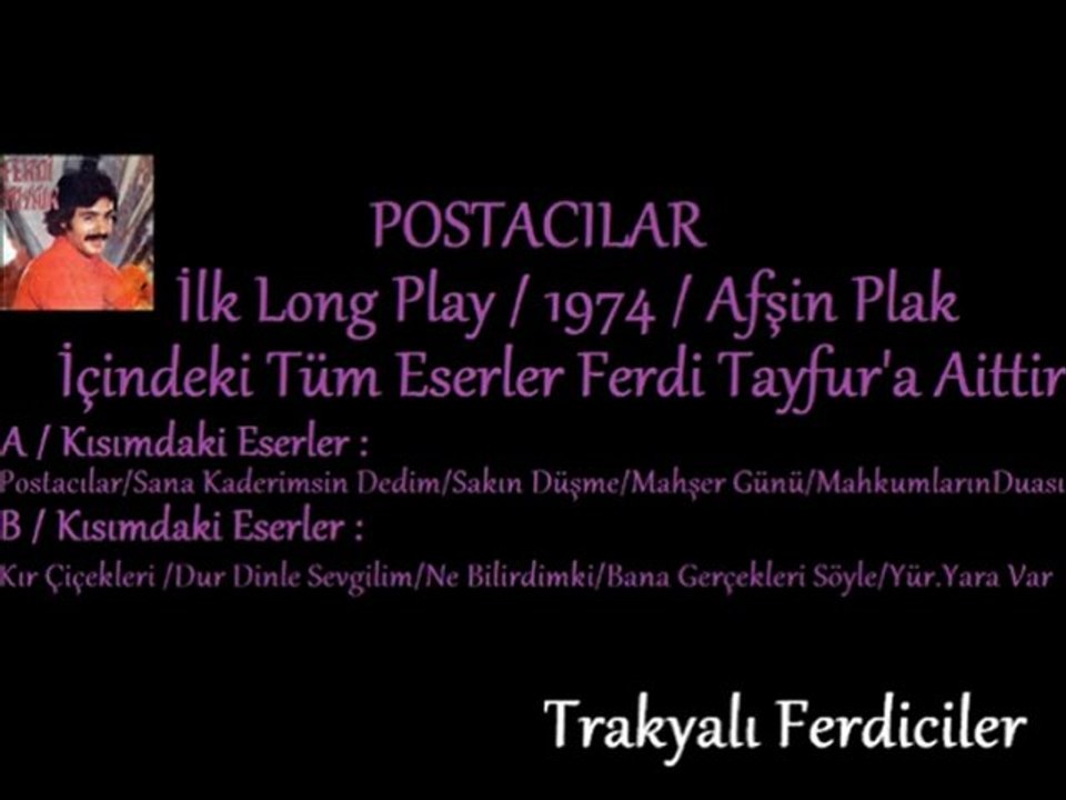Ferdi Tayfur'un Plak Biografisi   &  Türkiye'de Çıkan Long Play'leri   ...