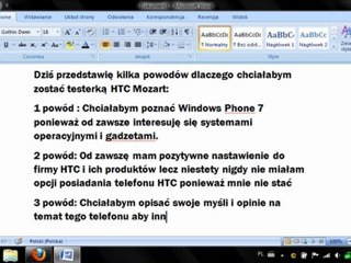 Edi 665 - Dlaczego powinnam dostać HTC Mozart