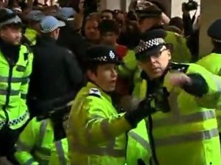 Protesters under arrest in London