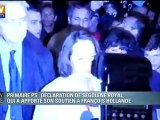 Primaire PS : Ségolène Royal félicite François Hollande