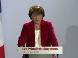 Martine Aubry salue la victoire de François Hollande