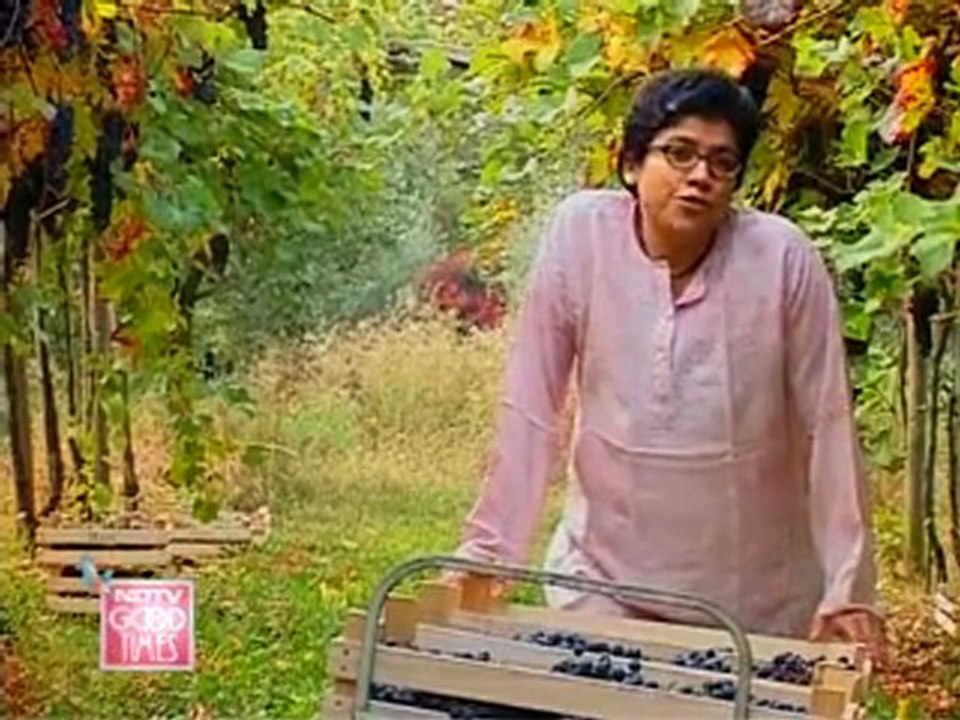 Sipping some red wine