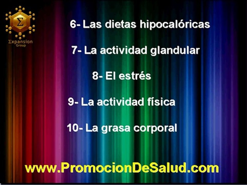 FACTORES QUE AFECTAN EL METABOLISMO BASAL  (NUTRICION Y SALUD)