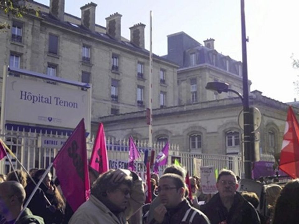 DIAPORAMA SONORE DES CONTRE-MANIFESTANTS PRO-IVG DEVANT L'HÔPITAL TENON