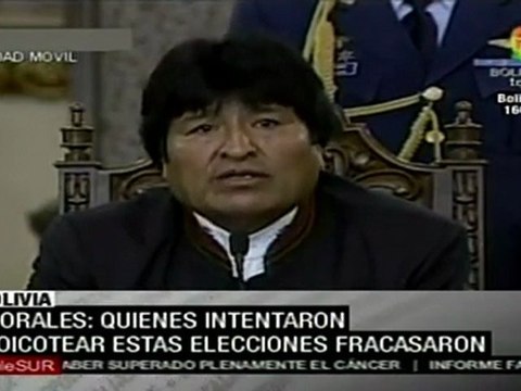 Bolivia,Elecciones Judiciales: Evo afirma que fracasó boico
