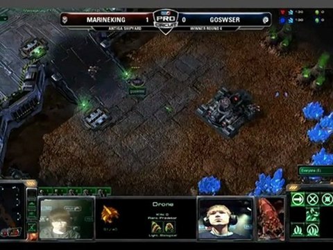 MLG Orlando 2011 - Starcraft II - Game 1 & 2 - Prime MarineKing (T) VS coL Goswser (Z)
