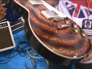 Indie Guitars "Sveeart custom" - flaming bullseye