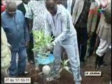 Le ministre congolais de économie forestière plante quelques arbres au Kenya