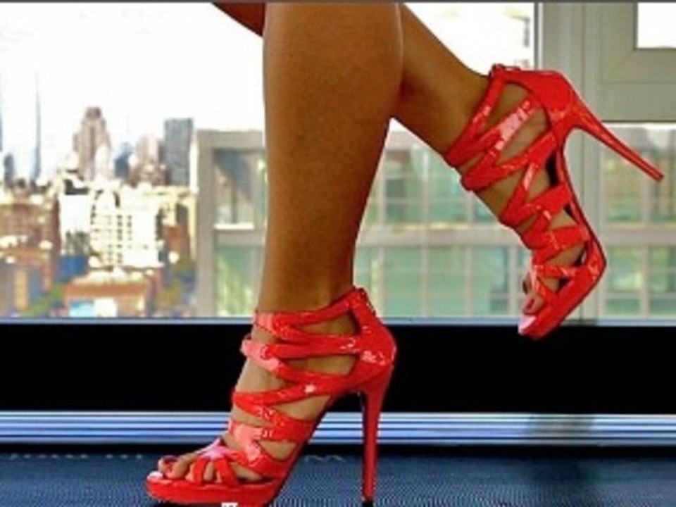 high heels on a treadmill
