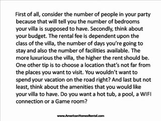 Orlando Villas To Rent