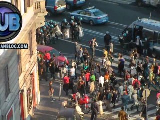 Polizia in Via Labicana - Roma 15 Ottobre