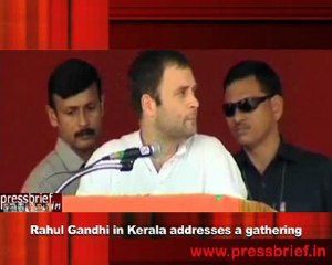 Rahul Gandhi in Kerala addresses a gathering
