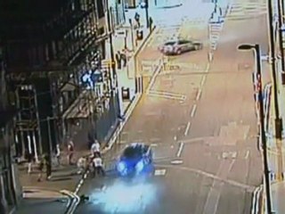 MANIAC DRIVER: Car tries to ram revellers in Manchester