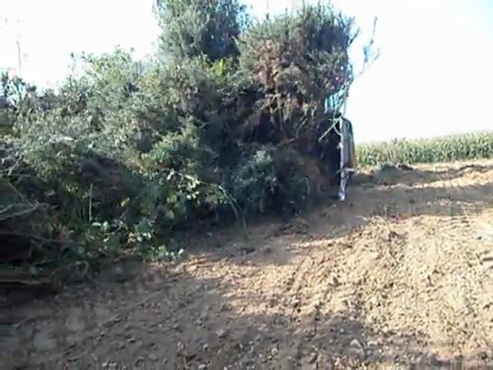 défrichage chargeuse jcb