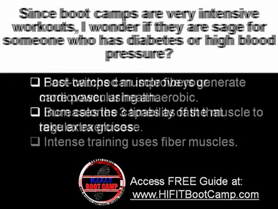Are boot camps safe for diabetes or high blood pressure?
