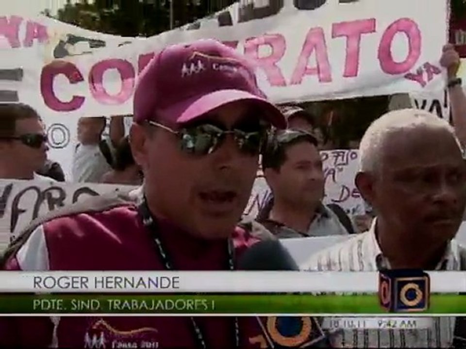 Trabajadores públicos en la calle