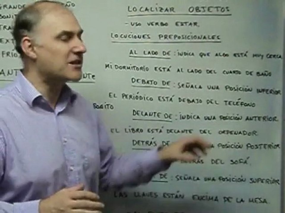 Localizar objetos em espanhol
