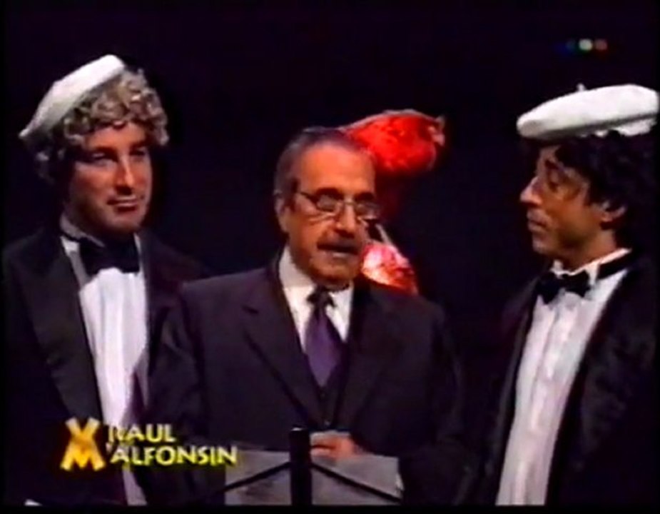 LOS POETAS  DE VIDEOMATCH CON ALFONSIN