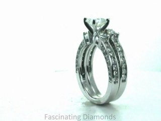 FDENS1091RO    3 Stone Round Cut Diamond Bridal Wedding Ring Set Channel Setting