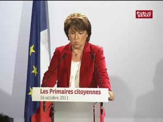 Martine Aubry :"François Hollande est ce soir notre candidat"