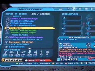 BORDELANDS Nude Run Skag gully (les armes récupérées)