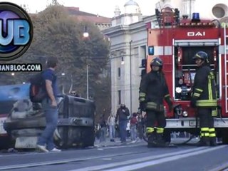 Via Labicana dopo gli scontri - Roma 15 Ottobre