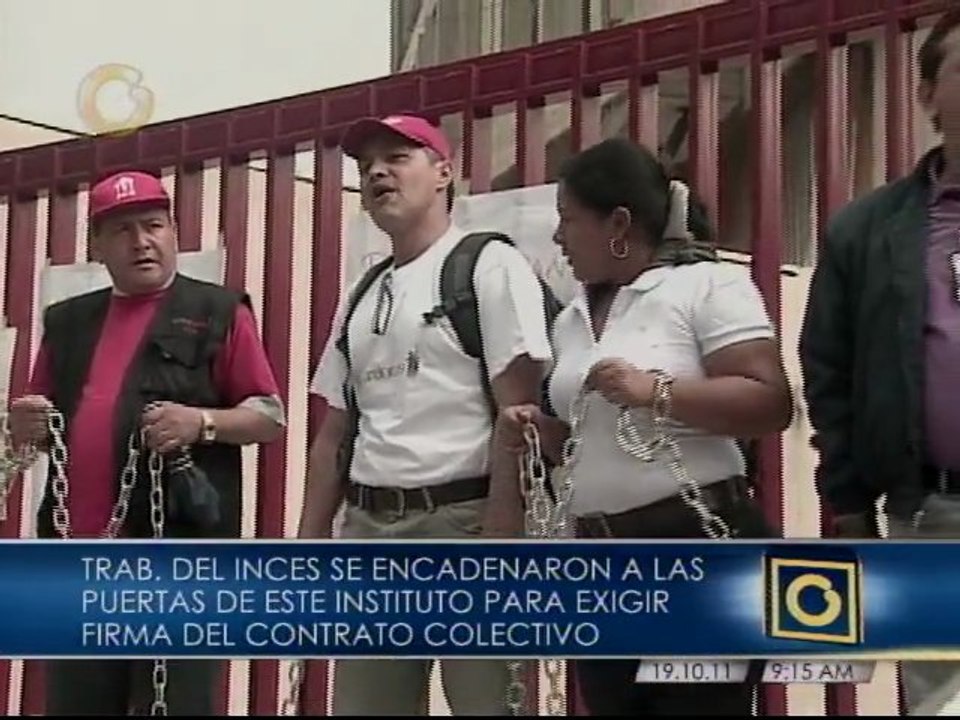 Trabajadores encadenados al INCES