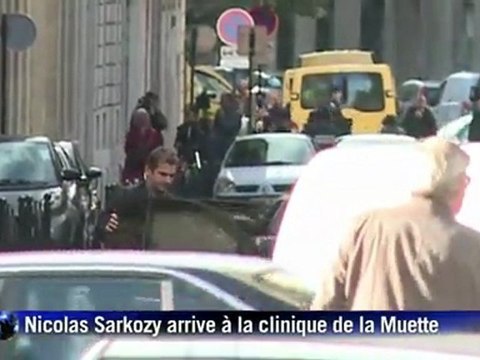 19 octobre : le Président est passé à la clinique de la Muette où est prévu l'accouchement de son épouse Carla Bruni-Sarkozy